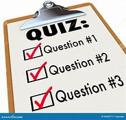 Board showing Quiz answers